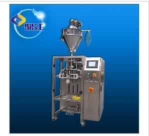 {全自動粉末袋裝機(jī)}"采用特別制作螺旋充填、電腦實時跟蹤，故具有速度快、精度高"